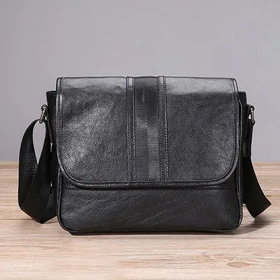 Aetoo Single Shoulder Bag Male Leather Casual Oblique Cross Bag Japanese Leisure Trend Men'S Head