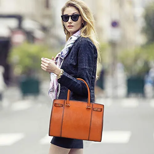 Banuce Vintage Full Grains Italian Leather Handbag for Women Ladies Satchel Purse Shoulder Bag Tote