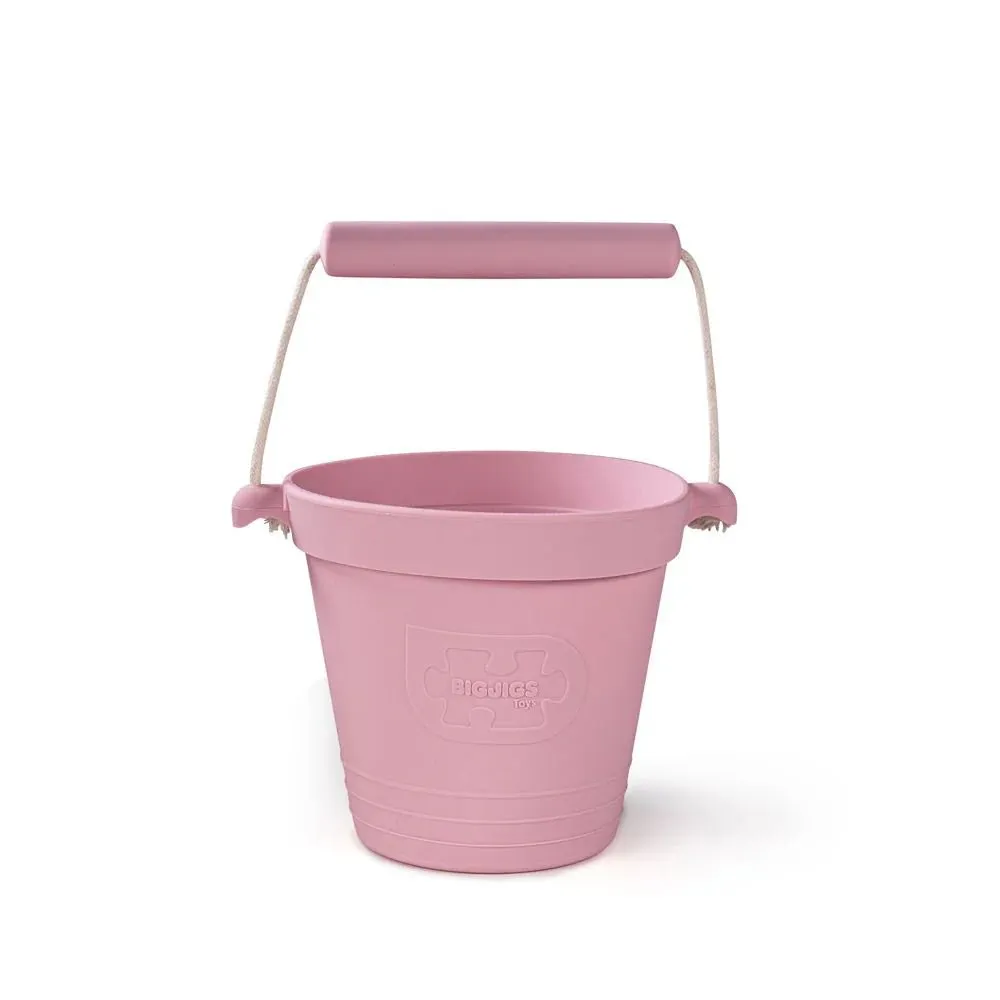 Bigjigs Pink Eco Bucket, Spade and Flyer Set