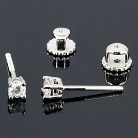 Candi: 3mm, 0.2ct Russian Ice Simulated Diamond Screw Back Earrings