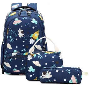 Children's Backpack Elementary School Satchels Lightweight Children's Backpack Set 3 School Bag for Students