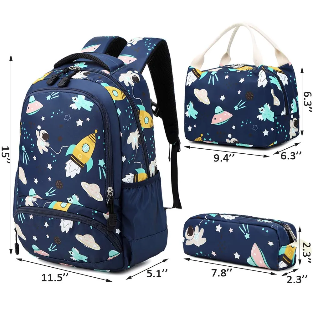 Children's Backpack Elementary School Satchels Lightweight Children's Backpack Set 3 School Bag for Students