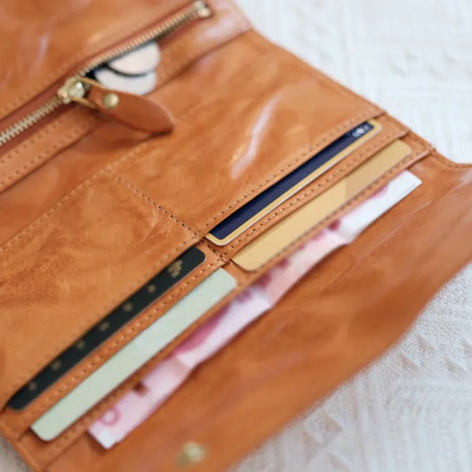 Elegant Women's Wallet With Coin Purse Genuine Leather Wallets For Ladies