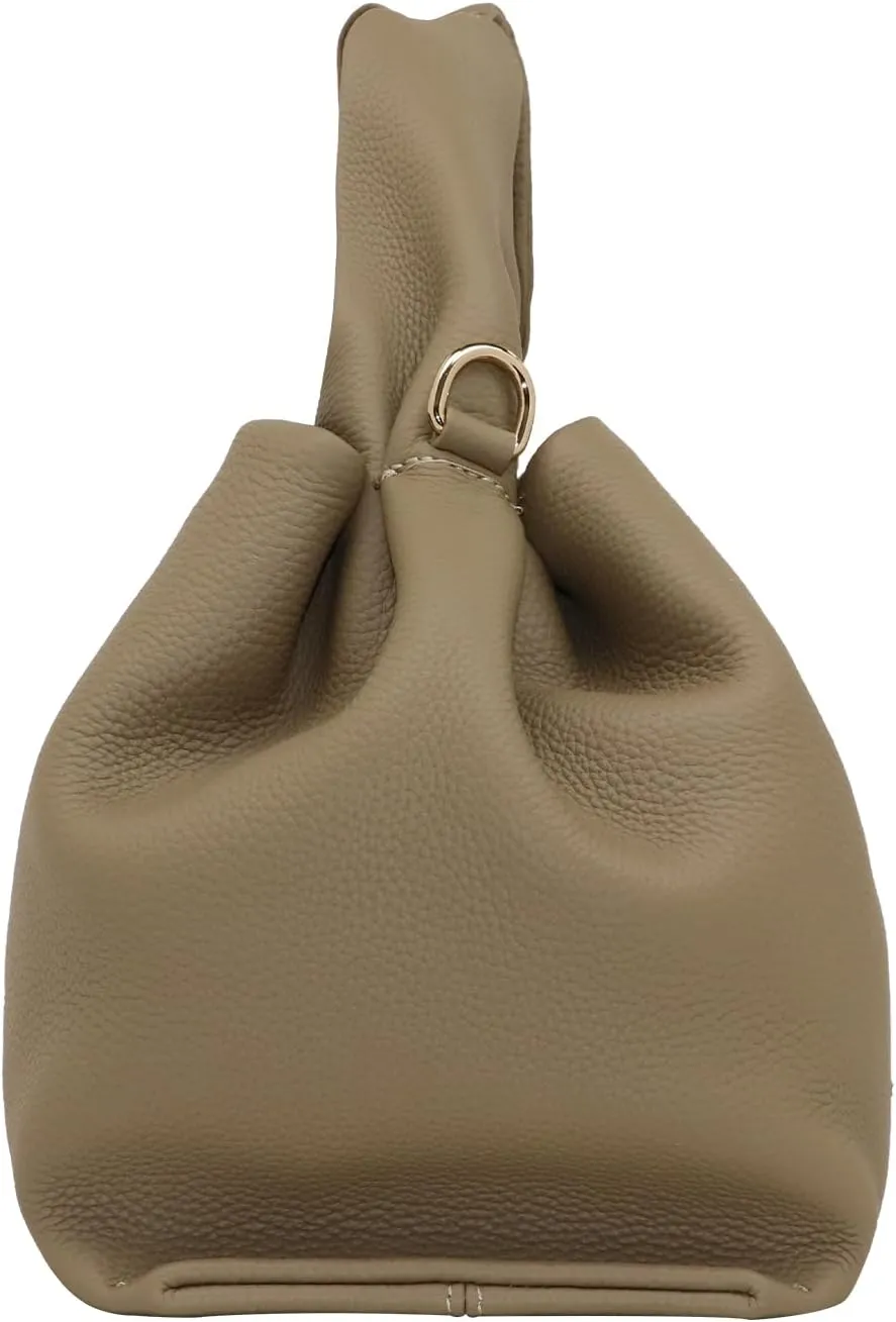 Genuine Leather Retro Shoulder Crossbody Bag for Women, Chic Dumpling Bag and Cute Cloud Handbag for Women