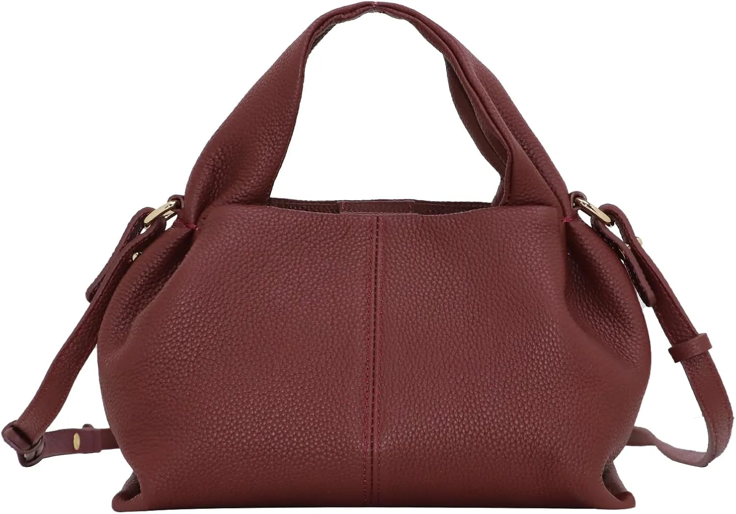 Genuine Leather Retro Shoulder Crossbody Bag for Women, Chic Dumpling Bag and Cute Cloud Handbag for Women