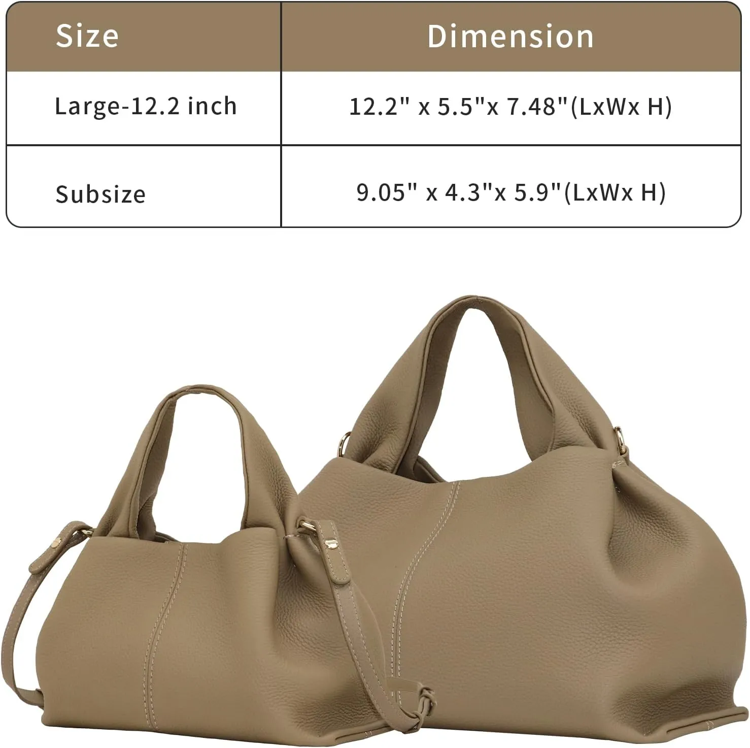 Genuine Leather Retro Shoulder Crossbody Bag for Women, Chic Dumpling Bag and Cute Cloud Handbag for Women