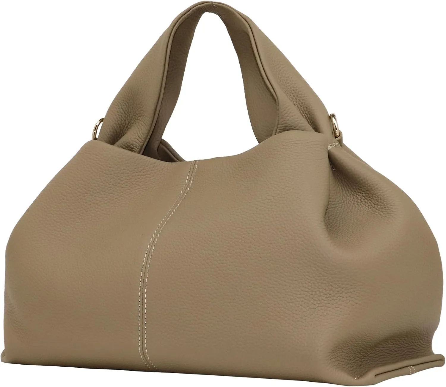 Genuine Leather Retro Shoulder Crossbody Bag for Women, Chic Dumpling Bag and Cute Cloud Handbag for Women