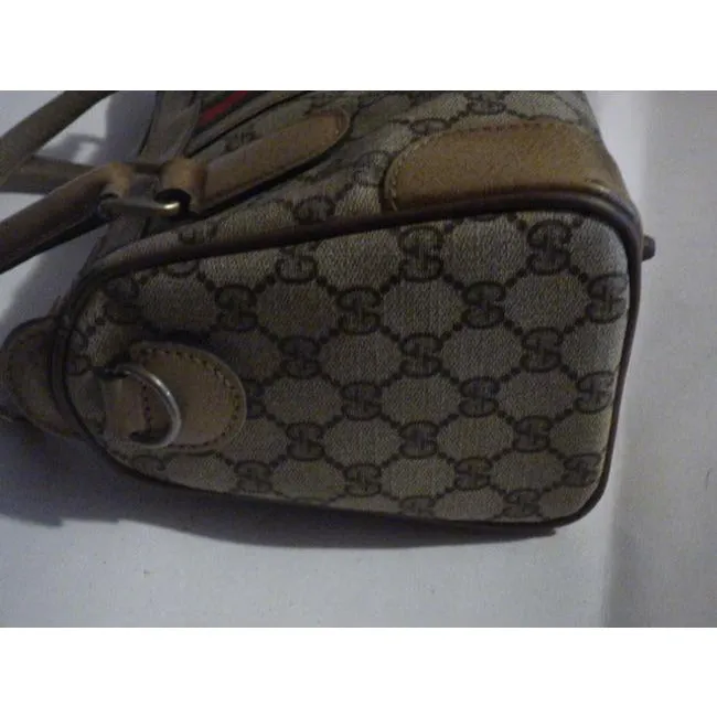 Gucci Boston Vintage Logo Brown Gg Canvas Satchel