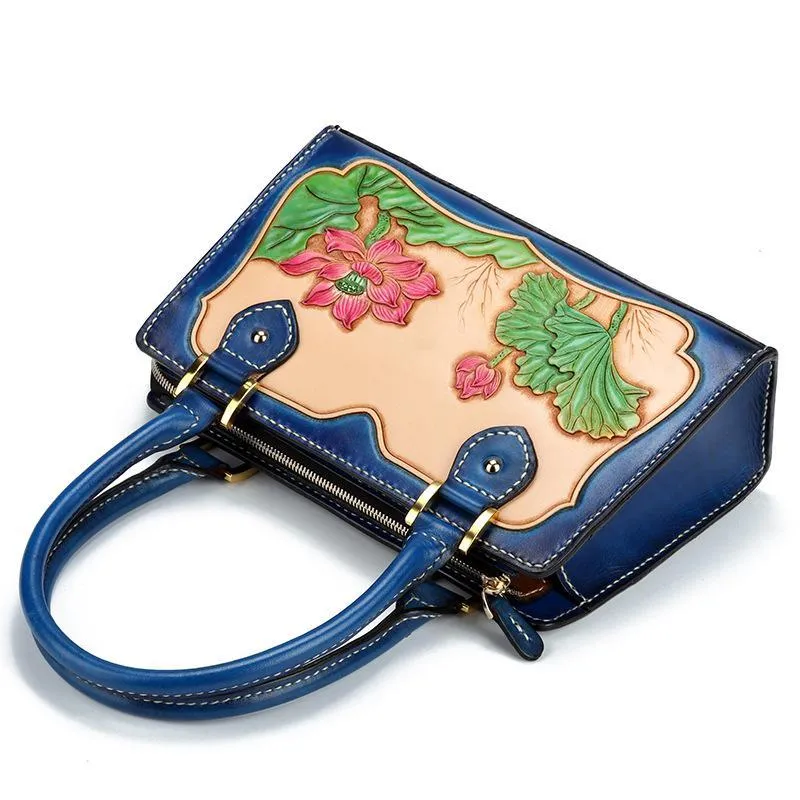 Janet – Retro Vegan Leather Handbag with National Style