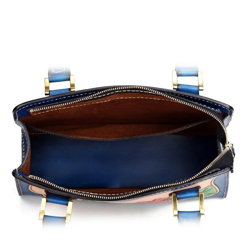 Janet – Retro Vegan Leather Handbag with National Style