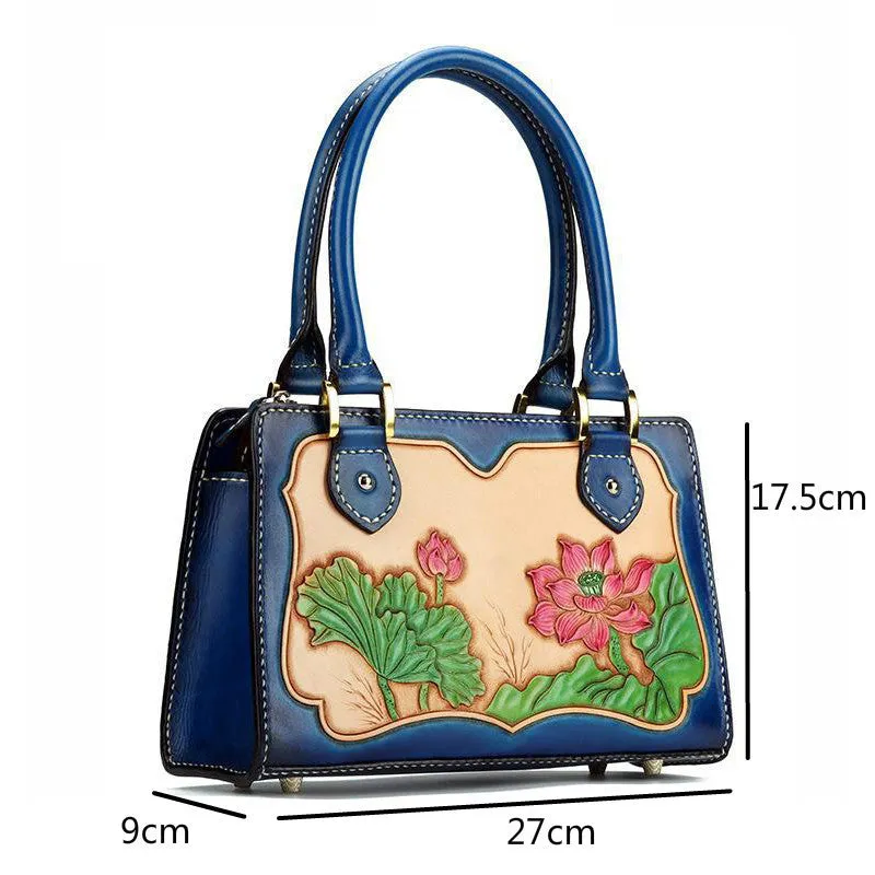 Janet – Retro Vegan Leather Handbag with National Style