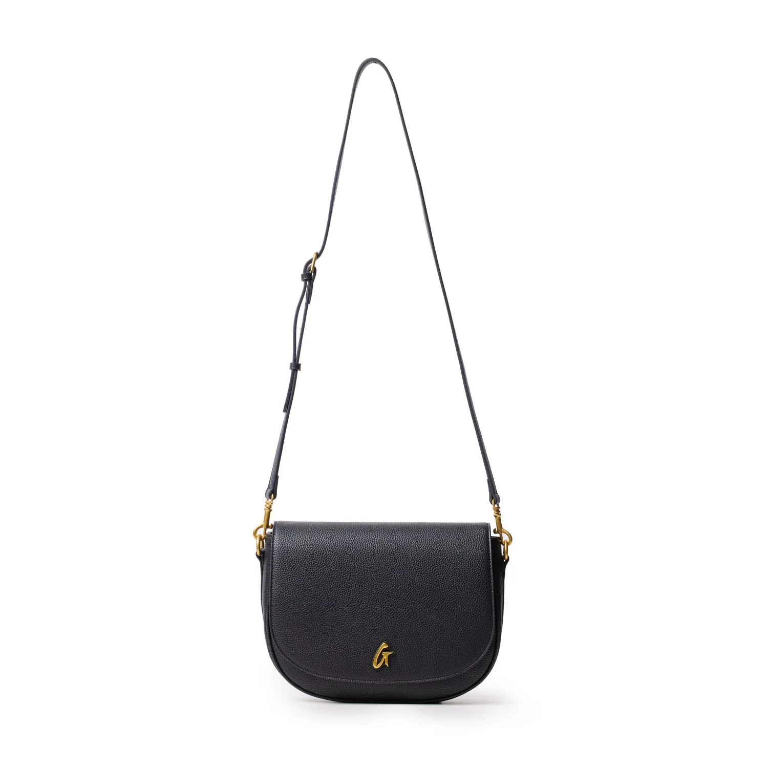 LARGE PEBBLE SHOULDER BAG - BLACK