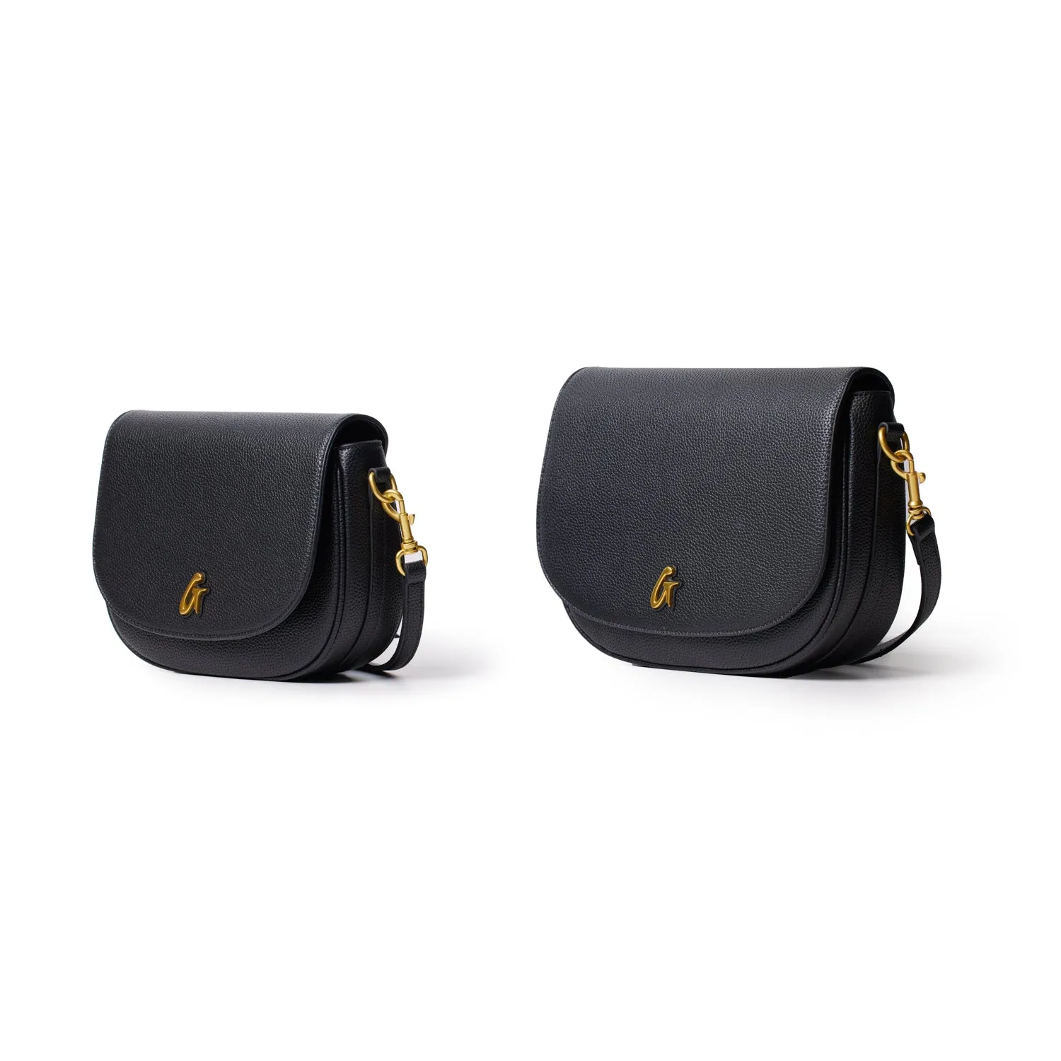 LARGE PEBBLE SHOULDER BAG - BLACK