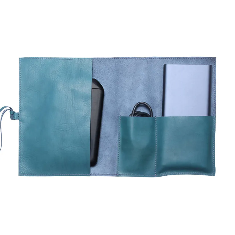 Leather Gadget Wrap - Blue