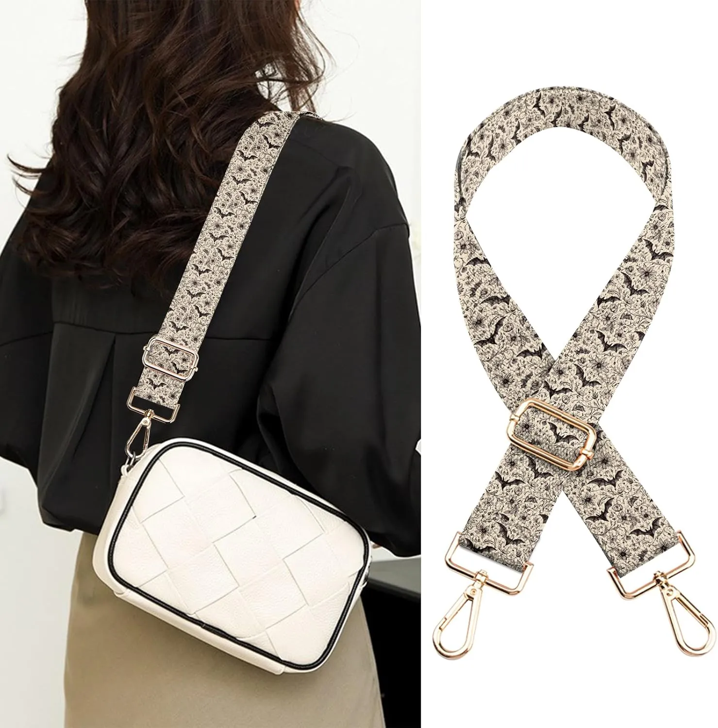 Purse Strap Crossbody Shoulder Straps Adjustable Replacement 1.5 inch Wide for Women Girls Bag Cute Aesthetic