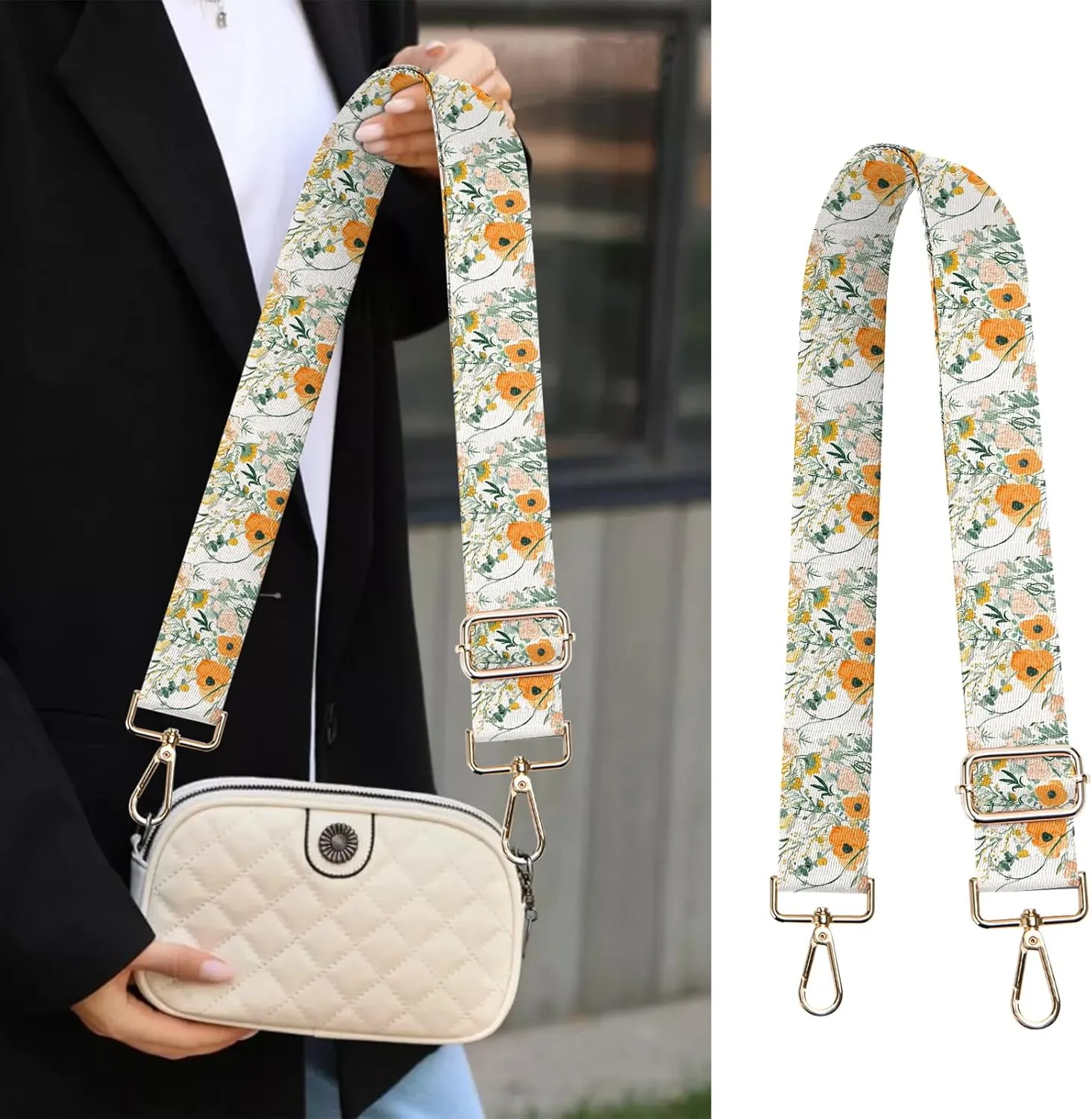 Purse Strap Crossbody Shoulder Straps Adjustable Replacement 1.5 inch Wide for Women Girls Bag Cute Aesthetic