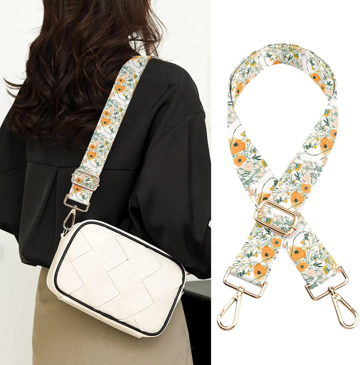 Purse Strap Crossbody Shoulder Straps Adjustable Replacement 1.5 inch Wide for Women Girls Bag Cute Aesthetic