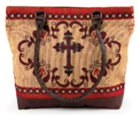 "Western Cross" Woven Shoulder Bag
