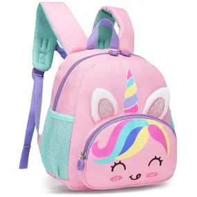Small Backpack Kids with Chest Strap, Lightweight Waterproof Preschool Toddler School Backpack
