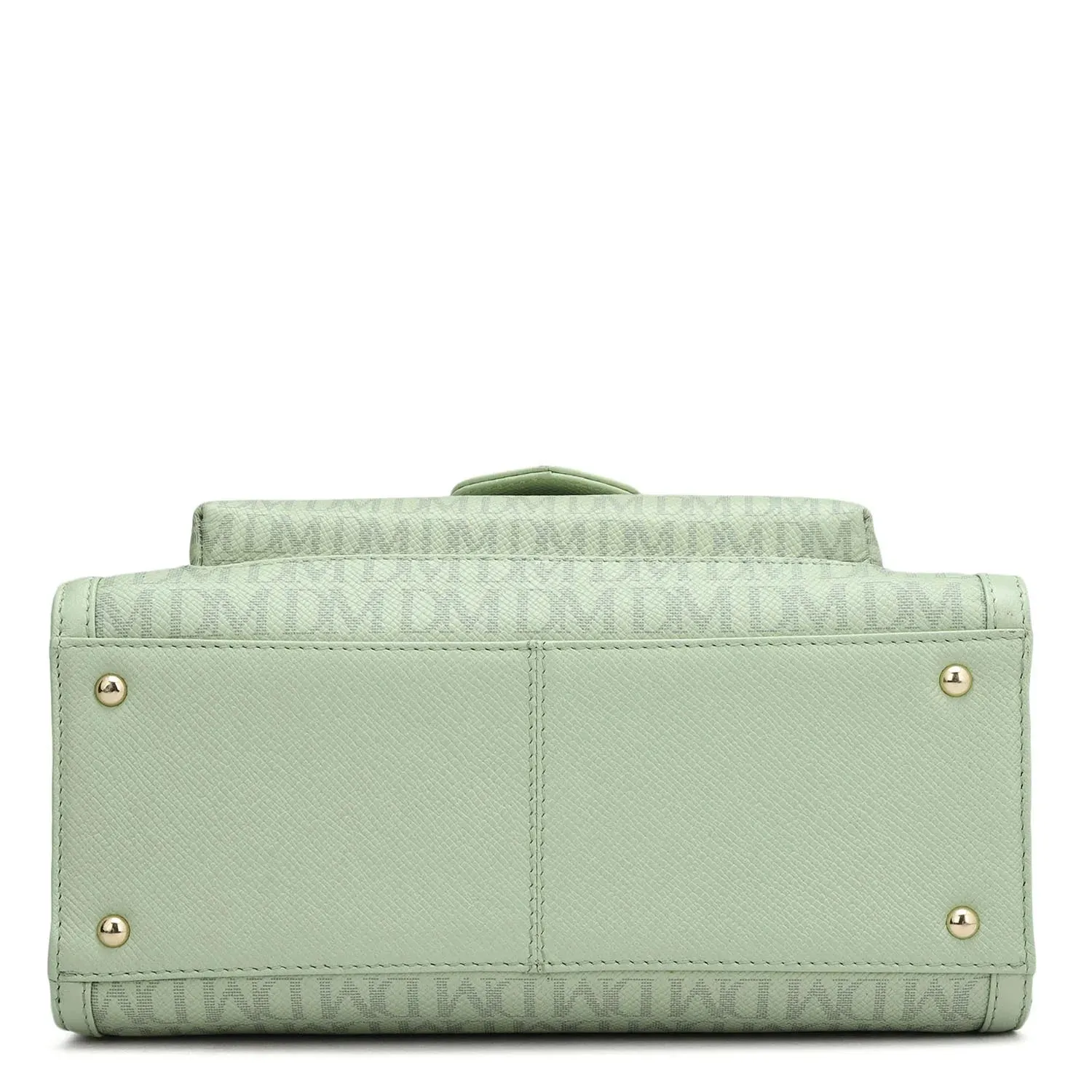 Small Monogram Leather Satchel - Mint