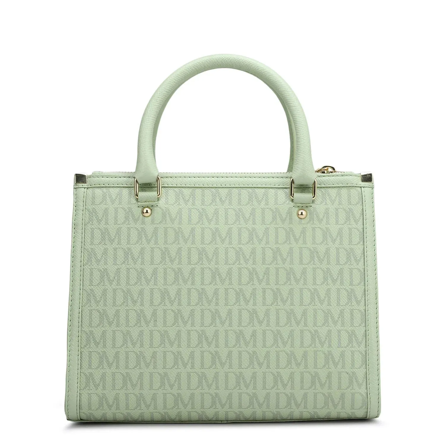 Small Monogram Leather Satchel - Mint