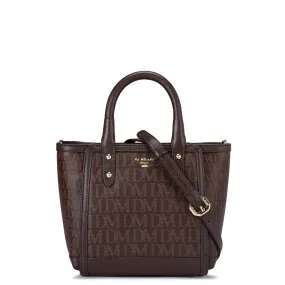 Small Monogram Leather Satchel - Oak