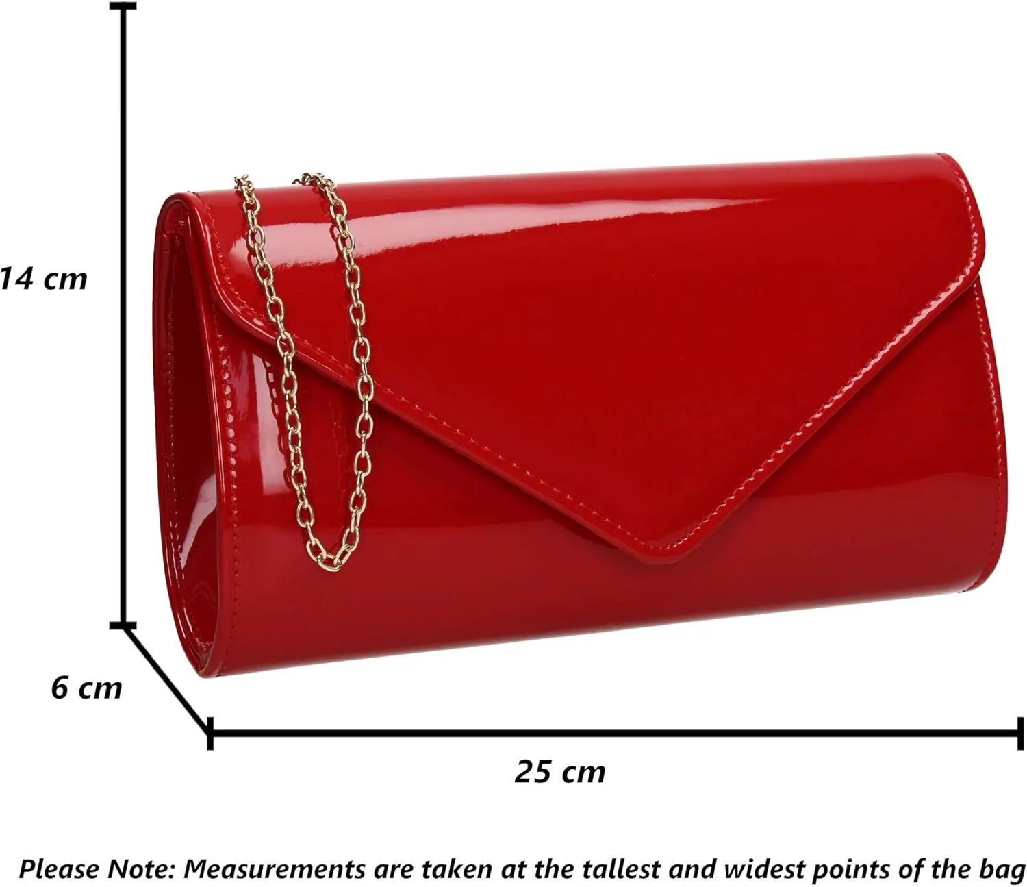 SwankySwans Alisa Patent Party Prom Evening Clutch Bag