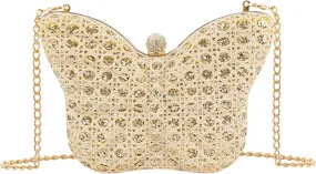 Women Elegant Butterfly Clutches Glitter Evening Bag Shoulder Bag Party Wedding Cocktail Prom Handbags