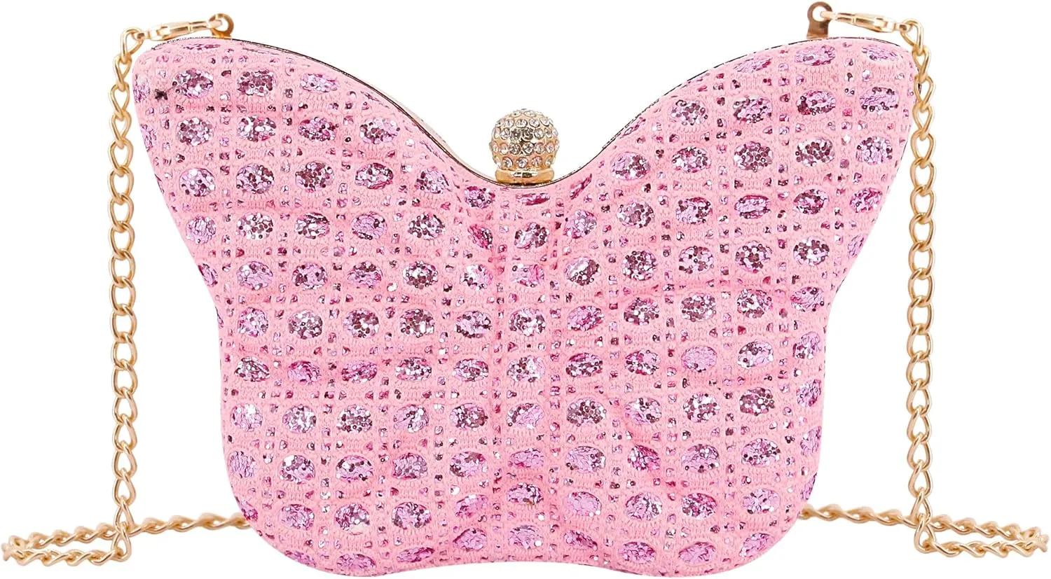 Women Elegant Butterfly Clutches Glitter Evening Bag Shoulder Bag Party Wedding Cocktail Prom Handbags