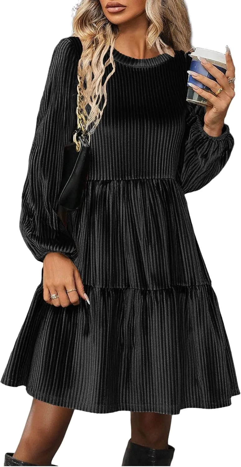 Zeagoo Women's Long Sleeve Elegant Velvet Dress (DE Only)