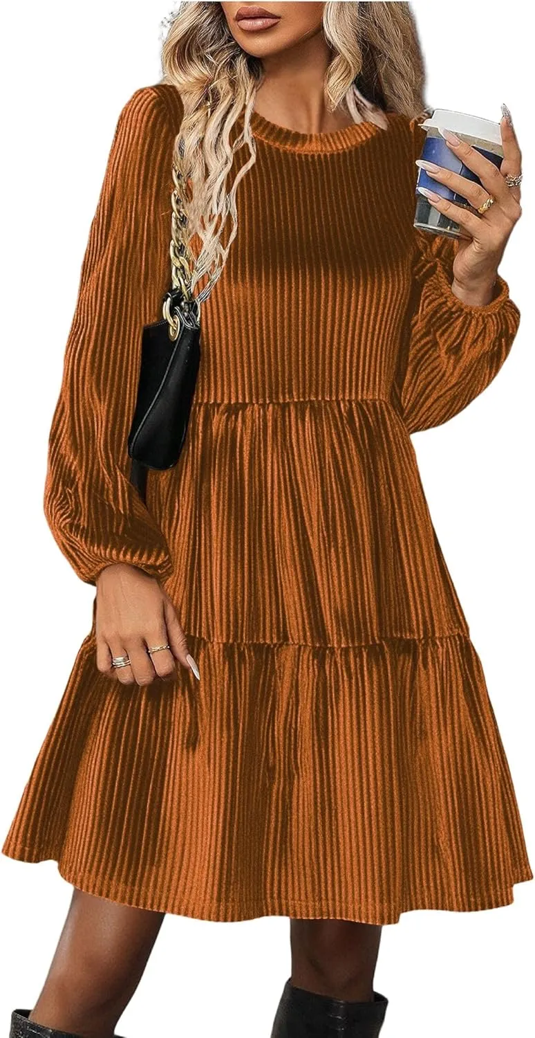 Zeagoo Women's Long Sleeve Elegant Velvet Dress (DE Only)