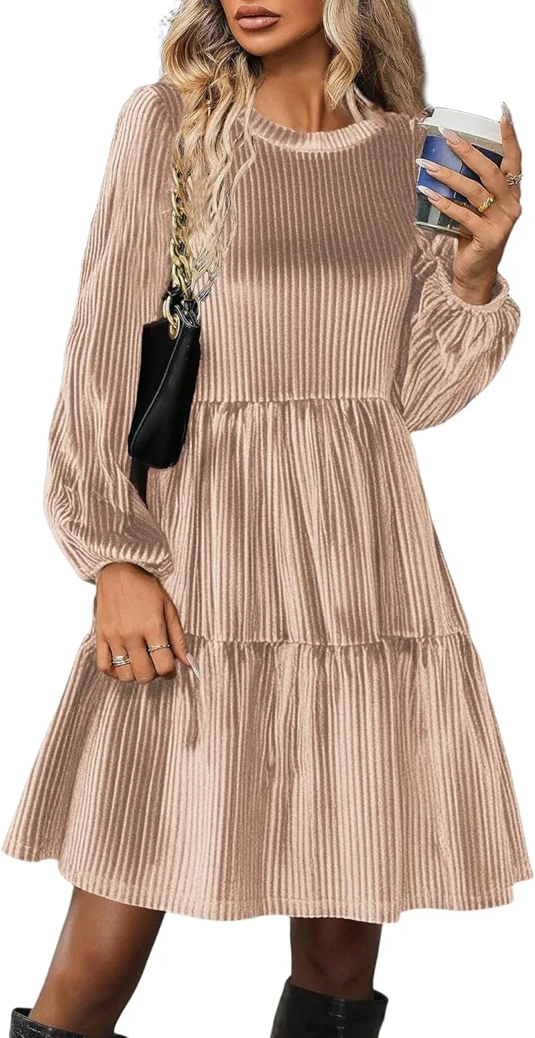 Zeagoo Women's Long Sleeve Elegant Velvet Dress (DE Only)